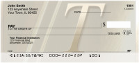Golden Monogram T Personal Checks | BBI-58