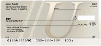 Golden Monogram U Personal Checks | BBI-59