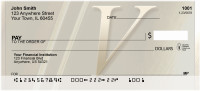 Golden Monogram V Personal Checks | BBI-60
