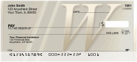 Golden Monogram W Personal Checks | BBI-61