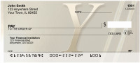 Golden Monogram Y Personal Checks | BBI-63