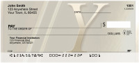 Golden Monogram Y Personal Checks | BBI-63