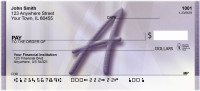 Prosperous Purple Monogram A Personal Checks | BBI-65