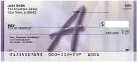 Prosperous Purple Monogram A Personal Checks | BBI-65