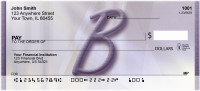 Prosperous Purple Monogram B Personal Checks | BBI-66