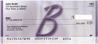 Prosperous Purple Monogram B Personal Checks | BBI-66