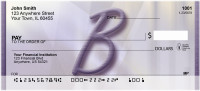 Prosperous Purple Monogram B Personal Checks | BBI-66