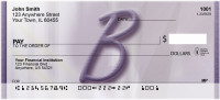 Prosperous Purple Monogram B Personal Checks | BBI-66