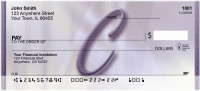 Prosperous Purple Monogram C Personal Checks | BBI-67