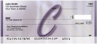 Prosperous Purple Monogram C Personal Checks | BBI-67