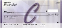 Prosperous Purple Monogram C Personal Checks | BBI-67