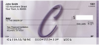 Prosperous Purple Monogram C Personal Checks | BBI-67