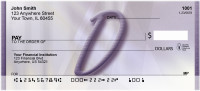 Prosperous Purple Monogram D Personal Checks | BBI-68