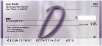 Prosperous Purple Monogram D Personal Checks | BBI-68
