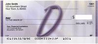 Prosperous Purple Monogram D Personal Checks | BBI-68