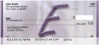 Prosperous Purple Monogram E Personal Checks | BBI-69