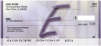 Prosperous Purple Monogram E Personal Checks | BBI-69