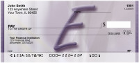 Prosperous Purple Monogram E Personal Checks | BBI-69