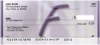 Prosperous Purple Monogram F Personal Checks | BBI-70