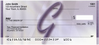 Prosperous Purple Monogram G Personal Checks | BBI-71