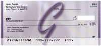 Prosperous Purple Monogram G Personal Checks | BBI-71