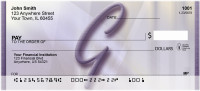 Prosperous Purple Monogram G Personal Checks | BBI-71