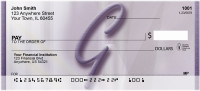 Prosperous Purple Monogram G Personal Checks | BBI-71