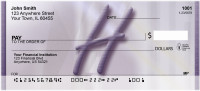 Prosperous Purple Monogram H Personal Checks | BBI-72