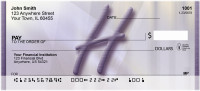 Prosperous Purple Monogram H Personal Checks | BBI-72