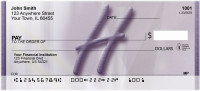 Prosperous Purple Monogram H Personal Checks | BBI-72