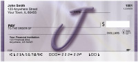 Prosperous Purple Monogram J Personal Checks | BBI-74