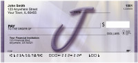 Prosperous Purple Monogram J Personal Checks | BBI-74