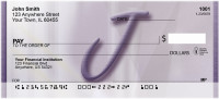 Prosperous Purple Monogram J Personal Checks | BBI-74