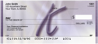 Prosperous Purple Monogram K Personal Checks | BBI-75