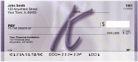 Prosperous Purple Monogram K Personal Checks | BBI-75
