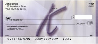 Prosperous Purple Monogram K Personal Checks | BBI-75