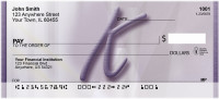 Prosperous Purple Monogram K Personal Checks | BBI-75