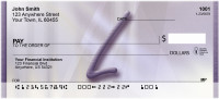 Prosperous Purple Monogram L Personal Checks | BBI-76