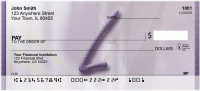 Prosperous Purple Monogram L Personal Checks | BBI-76