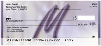 Prosperous Purple Monogram M Personal Checks | BBI-77