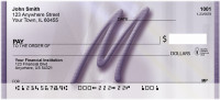 Prosperous Purple Monogram M Personal Checks | BBI-77