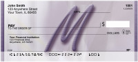 Prosperous Purple Monogram M Personal Checks | BBI-77