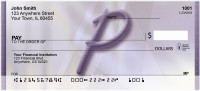 Prosperous Purple Monogram P Personal Checks | BBI-80