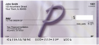 Prosperous Purple Monogram P Personal Checks | BBI-80