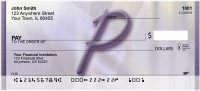 Prosperous Purple Monogram P Personal Checks | BBI-80