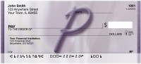 Prosperous Purple Monogram P Personal Checks | BBI-80