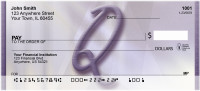 Prosperous Purple Monogram Q Personal Checks | BBI-81