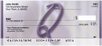 Prosperous Purple Monogram Q Personal Checks | BBI-81