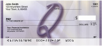 Prosperous Purple Monogram Q Personal Checks | BBI-81