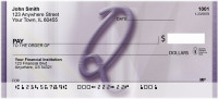 Prosperous Purple Monogram Q Personal Checks | BBI-81